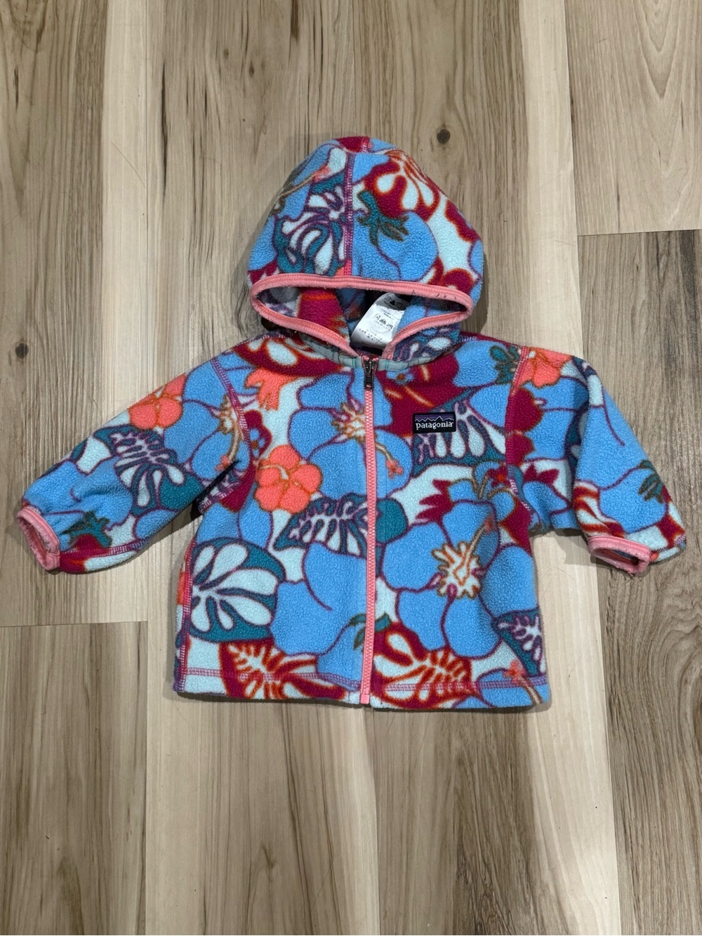Patagonia Synchilla Floral Zip Up Hoodie Jacket Baby Girls 6M